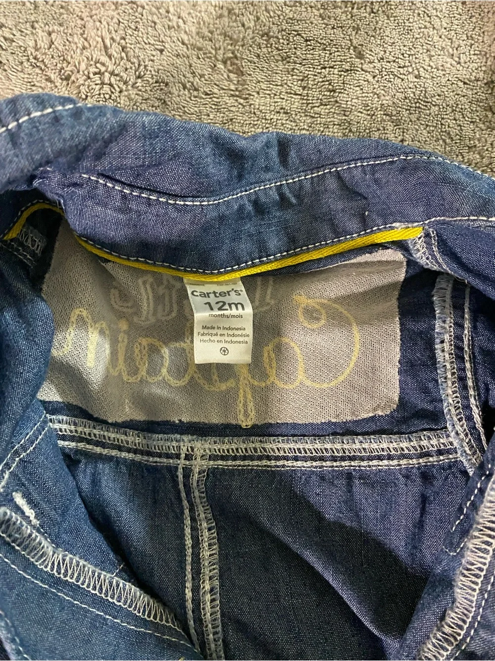 Little Captain baby boy Denim Coat - Blue 12m